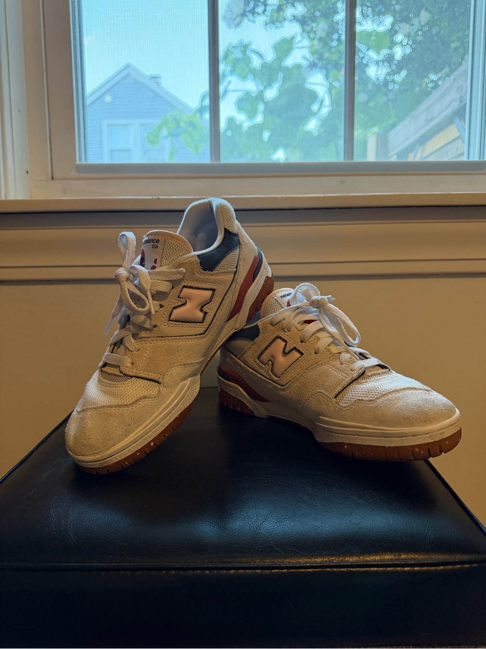 New Balance Cream, Pink & Navy 550 - Picture 2 of 4